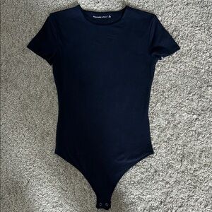 Abercrombie & Fitch Black Short Sleeve Bodysuit